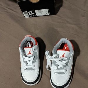 Jordan retro 3, toddler size 8c NEW, NEVER WORN